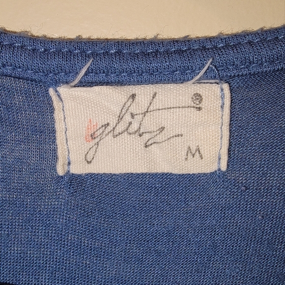 Medium Blue Strappy Shirt - Picture 3 of 3